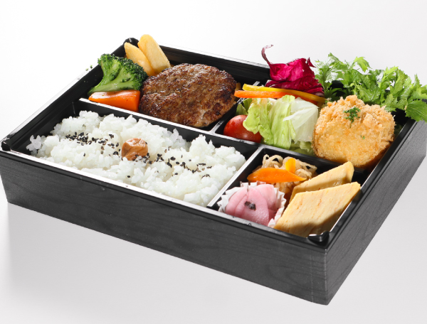 ハンバーグとカニクリームコロッケ弁当