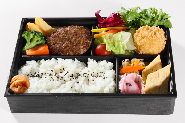 常陸牛ハンバーグと常陸牛コロッケ弁当